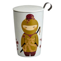 Kubek termiczny JM z zaparzaczem `Mały Ninja Gold` 350ml